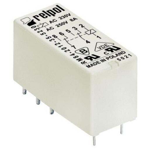 Relpol Výkonové relé DPDT Montáž na plošný spoj 8 A 5 V dc RM84
