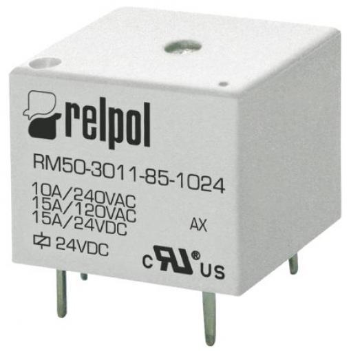 Relpol Výkonové relé SPDT Montáž na plošný spoj 15 A 9 V dc RM50