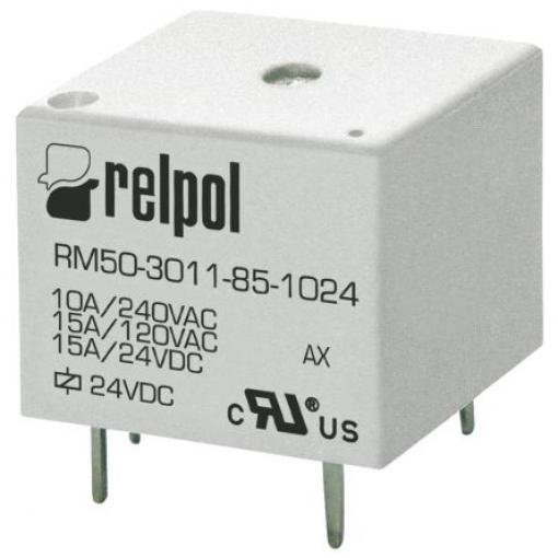 Relpol Výkonové relé SPDT Montáž na plošný spoj 15 A 12 V dc RM50