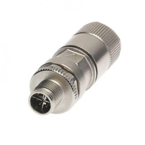 Kulatý konektor, počet kontaktů: 8, Kabel, velikost: M12 Molex, pohlaví kontaktu: Vnější, orientace těla: Rovný Zásuvka,