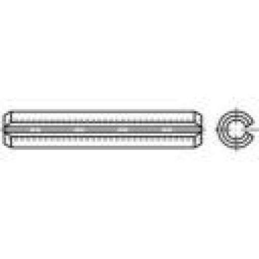TOOLCRAFT TO-410739 upínací kolíky (Ø x d) 12 mm x 30 mm pružinová ocel 25 ks