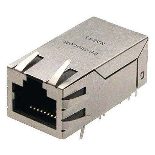 Wurth Elektronik Ethernetový transformátor LAN, Montáž na plošný spoj, délka: 17.02 mm, 1:1, šířka: 13.87 mm, 85 °C, -40
