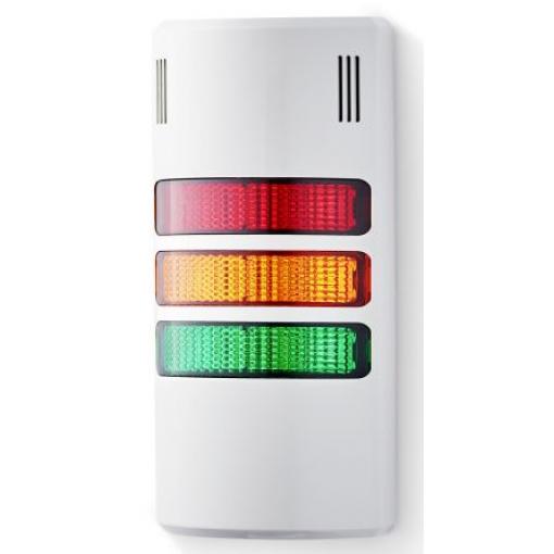 AUER Signal Signální věž, řada: halfDOME90 LED Bzučák barva Zelená, Červená, Žlutá 24V ac/dc Základna