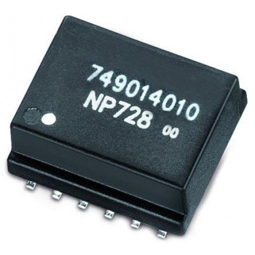 Ethernetový transformátor LAN, 4500V ac, 17.1 x 14.75mm, Povrchová montáž, 1:1