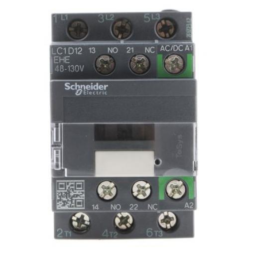 Schneider Electric 1 NO, 1 NC Stykač napětí ve vinutí 110V ac/dc 3pólový 12 A 690V ac 5.5 kW s 3 NO kontakty 130V Řízení