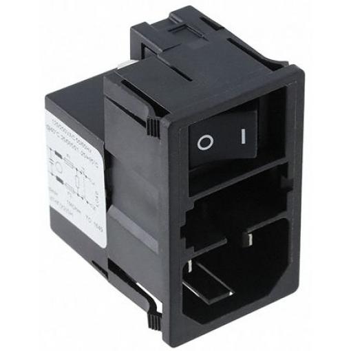 Tříděný konektor IEC, Samec C18, Montáž na panel 5 x 20mm, Rychlé připojení, 6A, 125 V AC, 250 V AC, 50 → 60Hz