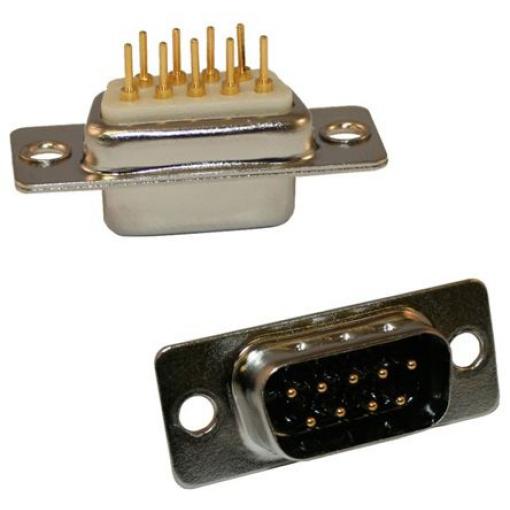 Norcomp Konektor D-Sub, řada: 772, počet kontaktů: 9, orientace těla: Rovný 2.769 mm, Průchozí otvor Vnější, D-SUB,