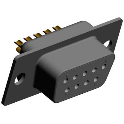 Norcomp Konektor D-Sub, počet kontaktů: 9, orientace těla: Rovný 2.769 mm, Kabel Vnitřní, D-SUB, 500.0 V