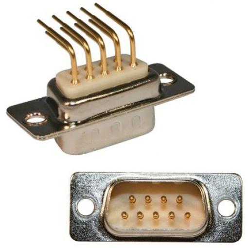 Norcomp Konektor D-Sub, řada: SEAL-D, počet kontaktů: 9, orientace těla: Pravý úhel 2.77 mm Vnější, Standardní, 500 V