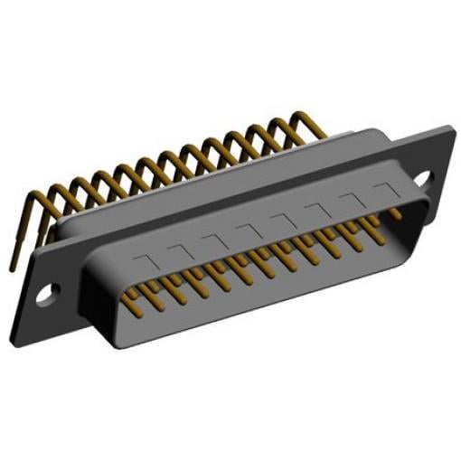 Norcomp Konektor D-Sub, řada: SEAL-D, počet kontaktů: 25, orientace těla: Pravý úhel 2.77 mm Vnější, Standardní, 500 V