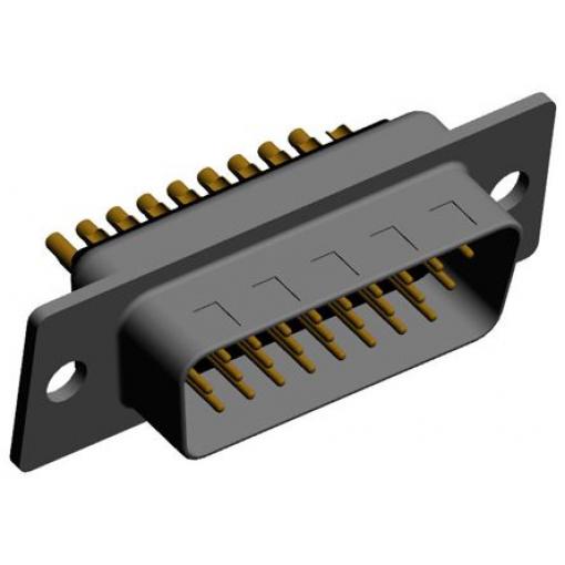 Norcomp Konektor D-Sub, počet kontaktů: 26, orientace těla: Rovný 2.286 mm, Zásuvná montáž Vnější, D-SUB, 1.0 kV