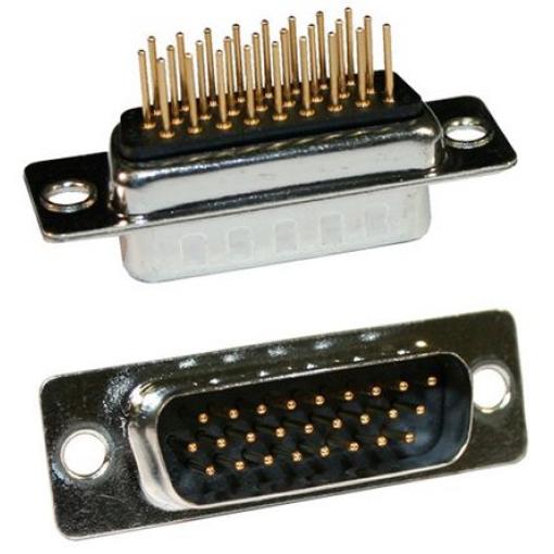 Norcomp Konektor D-Sub, řada: 780, počet kontaktů: 26, orientace těla: Rovný 2.286 mm, Zásuvná montáž Vnější, D-SUB, 1.0