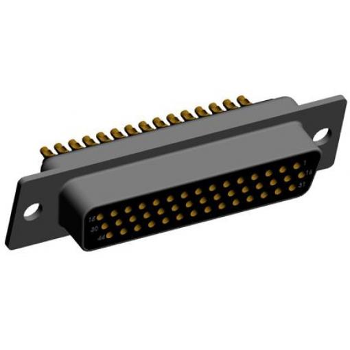 Norcomp Konektor D-Sub, počet kontaktů: 44, orientace těla: Rovný 2.286 mm, Zásuvná montáž Vnitřní, Vysoká hustota, 1.0