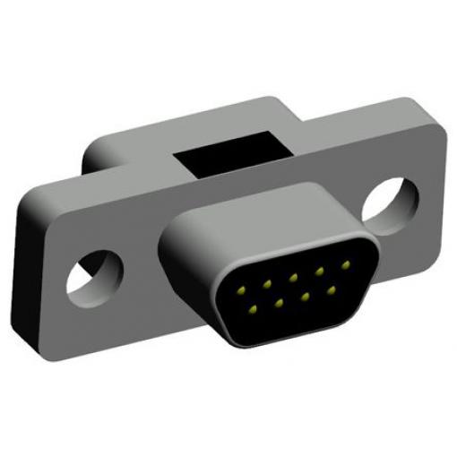 Norcomp Konektor D-Sub, řada: 380, počet kontaktů: 9, orientace těla: Rovný 1.27 mm, Průchozí otvor Vnější, Micro-D,