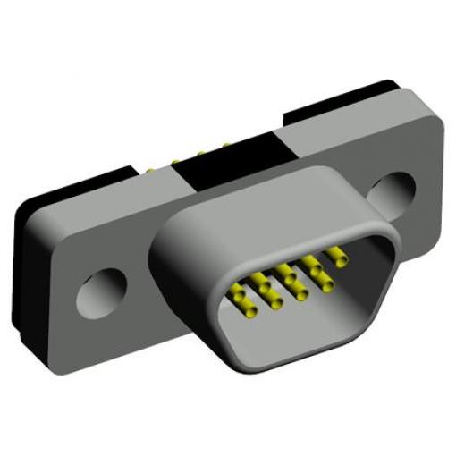 Norcomp Konektor D-Sub, řada: 380, počet kontaktů: 9, orientace těla: Rovný 1.27 mm, Průchozí otvor Vnitřní, Micro-D,