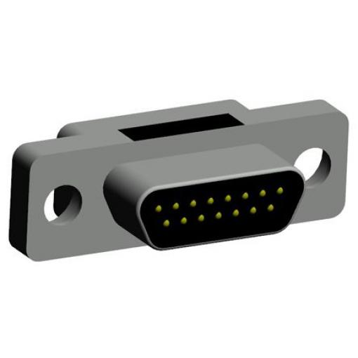Norcomp Konektor D-Sub, řada: 380, počet kontaktů: 15, orientace těla: Rovný 1.27 mm, Průchozí otvor Vnější, Micro-D,