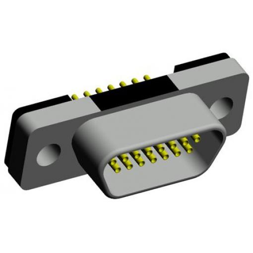 Norcomp Konektor D-Sub, řada: 380, počet kontaktů: 15, orientace těla: Rovný 1.27 mm, Průchozí otvor Vnitřní, Micro-D,
