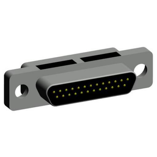 Norcomp Konektor D-Sub, řada: 380, počet kontaktů: 25, orientace těla: Rovný 1.27 mm, Průchozí otvor Vnější, Micro-D,