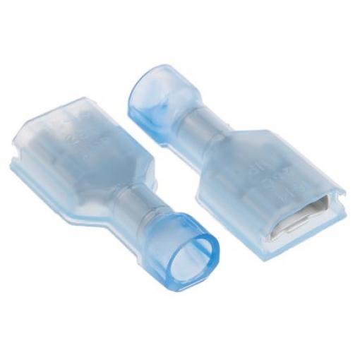 TE Connectivity Zásuvný konektor, řada: Ultra-Fast Plus .250 Izolované, 6.35 x 0.81 mm, Modrá Vnitřní, celková délka: