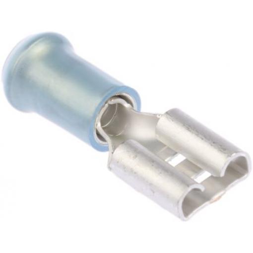 TE Connectivity Zásuvný konektor, řada: PIDG FASTON .250 Izolované, 6.35 x 0.81 mm, Modrá Vnitřní, celková délka: 23.2