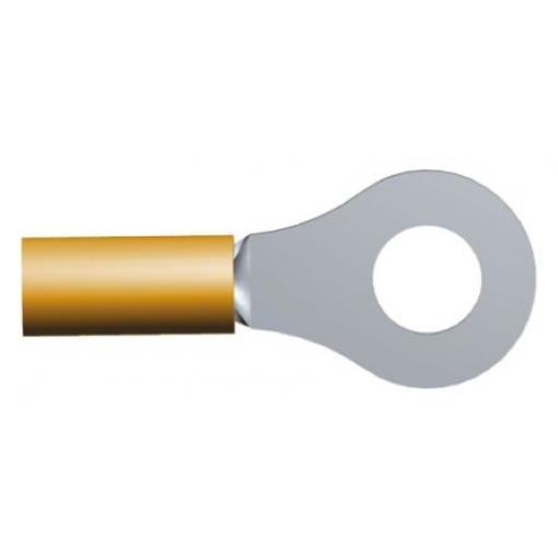 Očková koncovka, řada: DG STRATO-THERM, M5, Oranžová, 649 °C, min. AWG: 16 AWG, max. AWG: 14 AWG, Izolované, TE