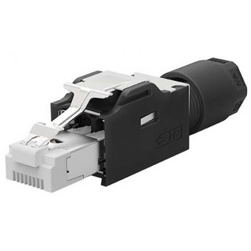 TE Connectivity Konektor RJ45, řada: 2120892 Vnější Cat6a, počet cest: 8, Rovný, Kabel Stíněné, počet portů: 1portový