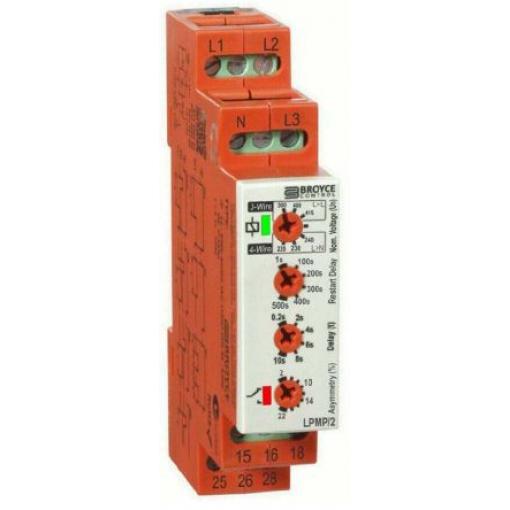 Broyce Control Monitorovací relé, řada: L 3 a DPDT kontakty Lišta DIN