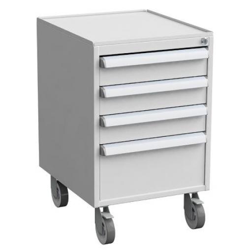Zásuvková jednotka 3 Šedá Ocel 800 mm x 450 mm x 520 mm Treston