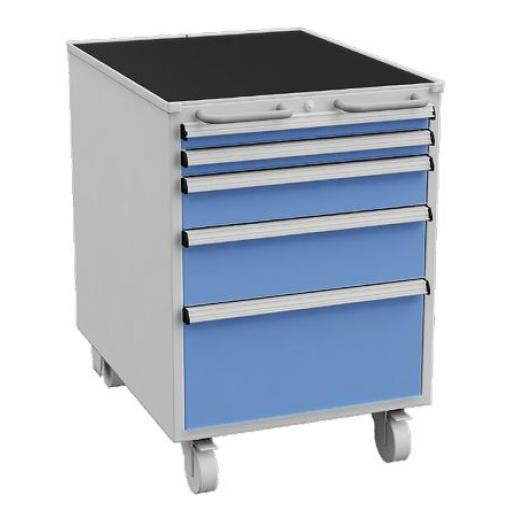 Zásuvková jednotka 5 Modrá Ocel 795 mm x 550 mm x 715 mm Treston