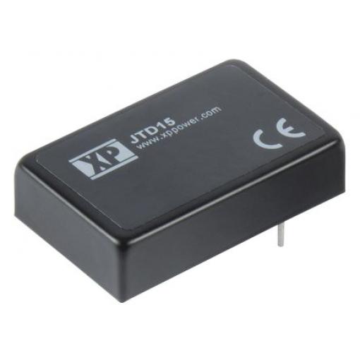 XP Power Měnič DC/DC JTD15, výstup: 3.3 V dc 1.6 kV dc, Vin 36V dc 3 A, Vin 9V 15 W -40 °C 100 °C Průchozí otvor