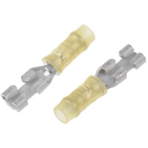 TE Connectivity Zásuvný konektor, řada: PIDG FASTON .110 Izolované, 2.79 x 0.51 mm, Žlutá Vnitřní, celková délka: 0.72