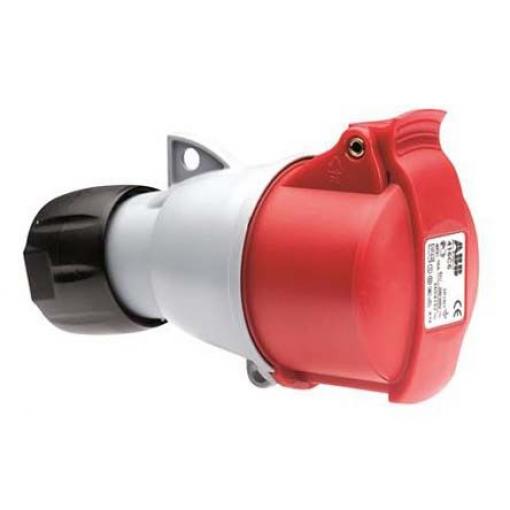 Amphenol Industrial Průmyslový napájecí konektor, řada: Easy & Safe, IP44, Kabel barva Červená, 32 A 3P+N+PE, 415 V