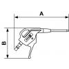 Vzduchová pistole 70 °C -15 °C, British 6 BSP 6 bar PREVOST