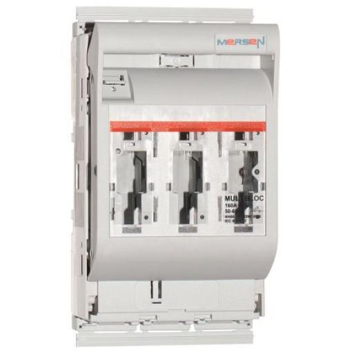 Držák pojistek s montáží na lištu DIN, 160A, 00, 690V ac, Mersen