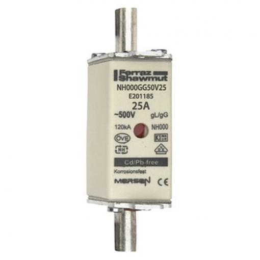 Pojistka NH 25A NH000 gG Mersen 500V ac