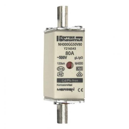 Pojistka NH 80A NH000 gG Mersen 500V ac