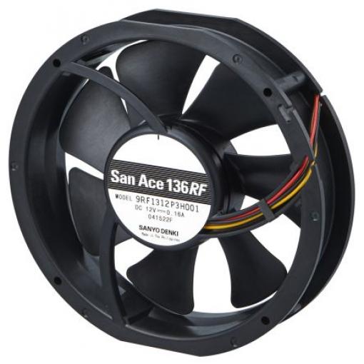 Sanyo Denki Axiální ventilátor, řada: San Ace 9RF, průtok vzduchu: 120 m³/h 2.2 W 24 V dc 90 mA IP0 131 mm 136 mm 28 mm