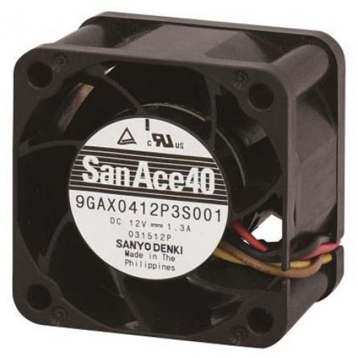 Sanyo Denki Axiální ventilátor, řada: San Ace 9GAX, průtok vzduchu: 48.6 m³/h 11.04 W 12 V dc 920 mA IP0 40 mm 40 mm 28