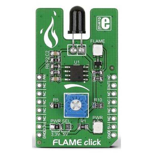 Čidlo plamene, klasifikace: Deska mikroBus Click for PT334-6B Flame Click MIKROE-1820 MikroElektronika