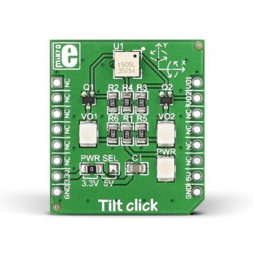 Snímač naklopení, klasifikace: Deska mikroBus Click for RPI-10354 Tilt Click MIKROE-1834 MikroElektronika
