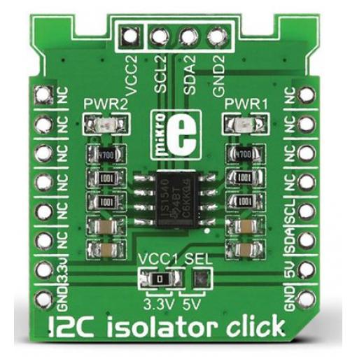 Komunikační a bezdrátový vývojový nástroj ISO1540 Click deska I2C Isolator MikroElektronika, klasifikace: Vývojová sada,