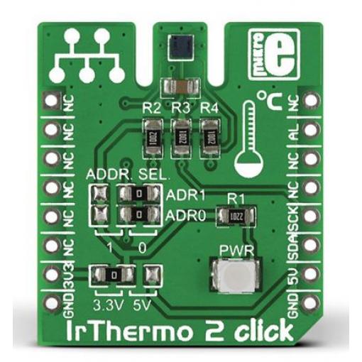 Snímač teploty, klasifikace: Deska mikroBus Click for TMP007 IR Thermo 2 Click MIKROE-1888 MikroElektronika