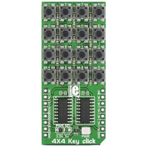 MikroElektronika Vývojová sada, Klávesnice, Klíč 4 x 4, klasifikace: Deska mikroBus Click