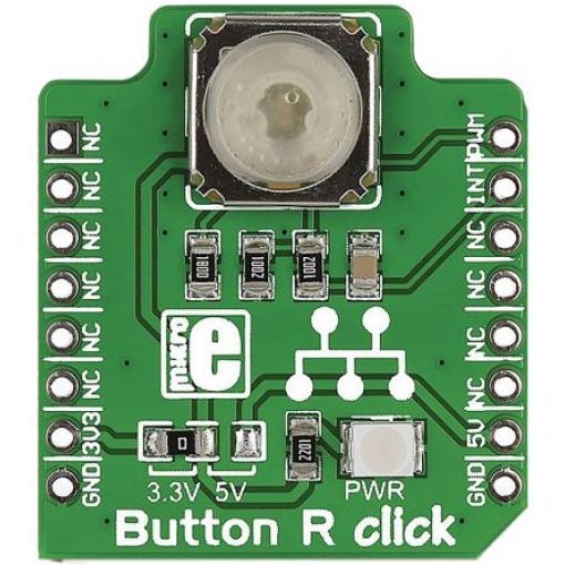 MikroElektronika Vývojová sada, Tlačítko, Tlačítko R, mikroBUS INT, klasifikace: Deska mikroBus Click