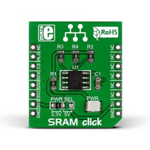 MikroElektronika Vývojová sada pro paměti MIKROE-1902, SRAM Click, klasifikace: Vývojová deska SRAM, doporučené
