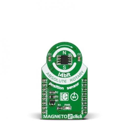 Hallův snímač, klasifikace: Deska mikroBus Click for MLX90316 Magneto 2 Click MIKROE-1938 MikroElektronika