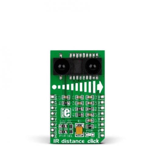 Infračervený snímač, klasifikace: Deska mikroBus Click for GP2Y0A60SZ0F IR Distance Click MIKROE-1991 MikroElektronika