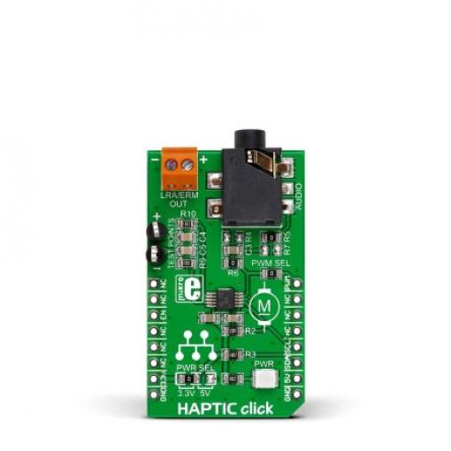 Vyhodnocovací deska Haptic Click Regulátor motoru MikroElektronika DRV2605, pro použití s: Vibrační motor ERM a LRA