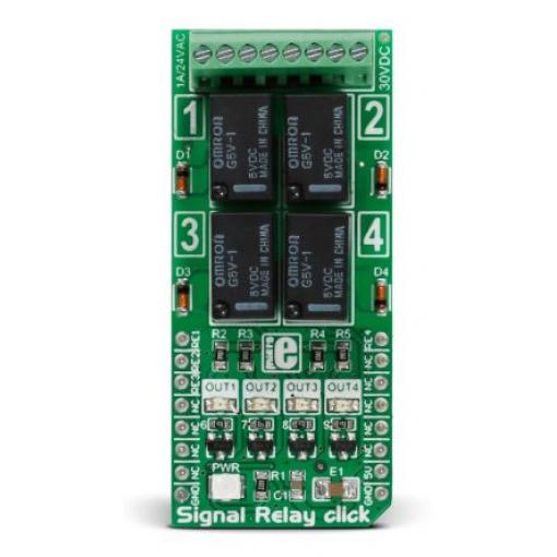 Vývojová sada pro řízení napájení Signal Relay Click Reléová Click deska MikroElektronika GV5-1, pro použití s: Alarmy,