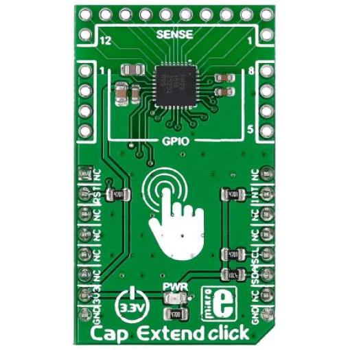 MikroElektronika Vývojová sada, Kapacitní dotyková, Cap Extend, MPR121, klasifikace: Deska mikroBus Click